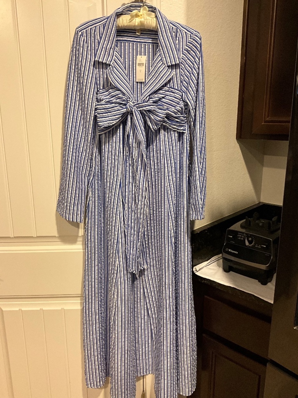 Anthropologies Porridge Tie Front Shirt Dress